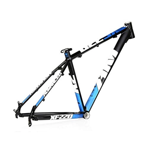 Mountainbike-Rahmen : AM / XF220 Mountainbike-Rahmen, 26 / 27, 5 Zoll Leichter Aluminium-Legierung Fahrrad-Rahmen, for DIY Montag von Mountainbike-Zubehör (schwarz / blau) (Size : 26")