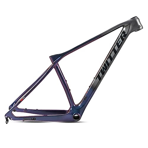 Mountainbike-Rahmen : DFNBVDRR 29 Zoll Carbon-XC-Trail Mountainbike-Rahmen Verfärbung 15'' / 17'' / 19'' MTB-Rahmen BB92 Scheibenbremse Schnellspannachse 135 Mm Routing Intern (Color : Dark Gary, Size : 19x29in)