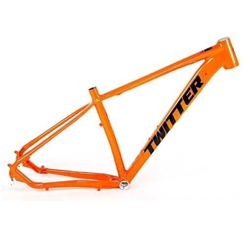 Mountainbike-Rahmen : DFNBVDRR Mountainbike-Rahmen 15 / 17 / 19'' Aluminium-Legierung Fahrradrahmen Schnellspannachse 135mm BB86 Verlegung Intern MTB-Rahmen Für 27.5ER 29ER-Laufräder (Color : Orange, Size : 17x29in)