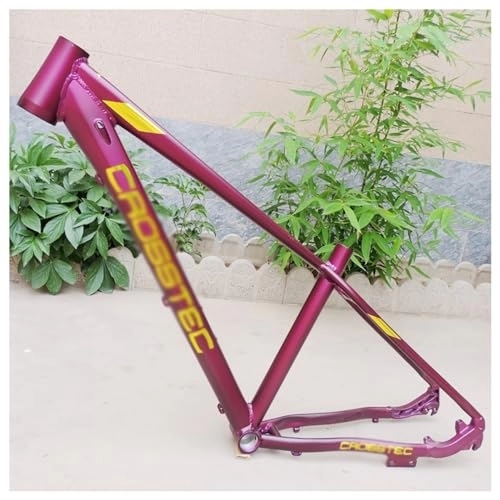 Mountainbike-Rahmen : DFNBVDRR Mountainbike-Rahmen 27.5er Aluminium-Legierung MTB-Rahmen Schnellspanner 9x135mm Scheibenbremse Rahmen Verlegung Intern (Color : Purple, Size : 27.5ER)