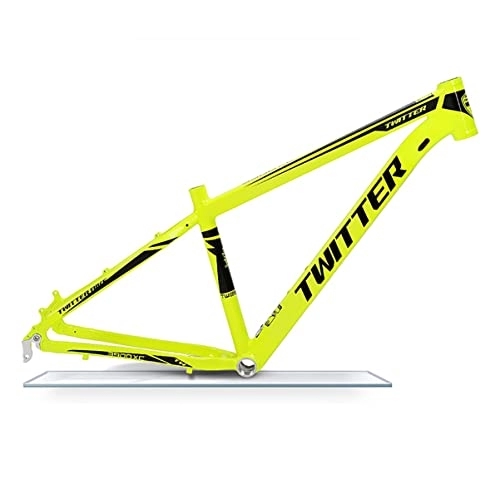 Mountainbike-Rahmen : DFNBVDRR MTB-Rahmen 29er Mountainbike-Rahmen 15'' / 17'' / 19'' Aluminiumlegierung Fahrradrahmen Schnellspanner 135 Mm BB68mm Routing Intern (Color : Yellow, Size : 15x29in)