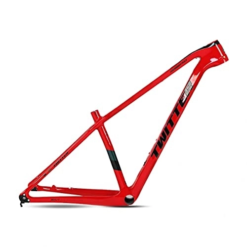 Mountainbike-Rahmen : DFNBVDRR MTB-Rahmen 29er Mountainbike-Rahmen 15'' / 17'' / 19'' Kohlefaser Scheibenbremse Fahrradrahmen Steckachse 148mm BB92 Boost Rahmen Verlegung Intern (Color : Red, Size : 19x29in)