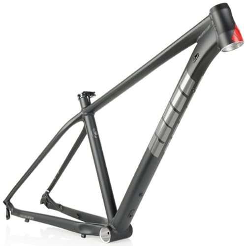 Mountainbike-Rahmen : DHNCBGFZ 27, 5er Mountainbike-Rahmen 15'' / 17'' Aluminium Legierung Scheibenbremse Fahrradrahmen QR 135mm BB92 Ultraleichter MTB-Rahmen (Color : Black red, Size : 27.5x17'')