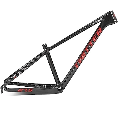 Mountainbike-Rahmen : DHNCBGFZ Carbonfaser MTB Fahrradrahmen 27, 5 / 29er MTB Rahmen Hardtail Mountainbike Rahmen 15'' / 17'' / 19'' Schnellspanner 135mm BB92*41mm Routing Interne (Color : Black red, Size : 29x19'')