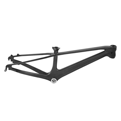 Mountainbike-Rahmen : EVTSCAN 20-Zoll-Fahrradrahmen Schwarz – Carbonfaser-Mountainbike-Rahmen Mit Schnellverschluss, Leichtes Fahrradersatz-Upgrade-Zubehör