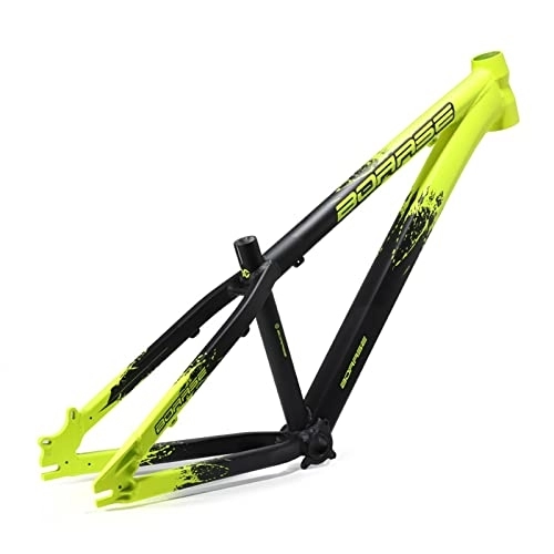 Mountainbike-Rahmen : Fahrradrahmen, 26-Zoll-Downhill-Mountainbike-Hartrahmen aus Aluminiumlegierung, kompatibel mit gerader / konischer Gabel, 30, 8 mm Durchmesser der Sattelstütze, gelb