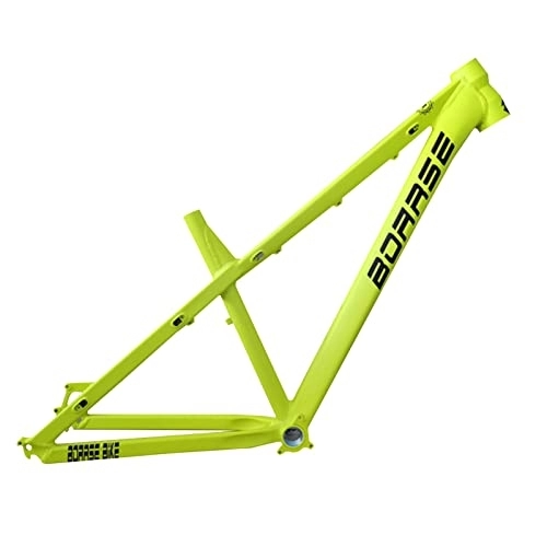 Mountainbike-Rahmen : Fahrradrahmen, gelber ultraleichter Hardtail-AM10-mm-Schnellspannrahmen aus Aluminiumlegierung, 30, 8-mm-Sattelstütze, kompatibel mit 27, 5 / 26-Zoll-, geradem / konischem Rohr (S : 27.5in)