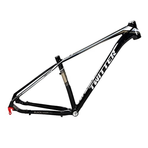 Mountainbike-Rahmen : HIMALO 27.5 / 29er Mountainbike Rahmen Aluminiumlegierung Hardtail MTB Rahmen 15'' / 17'' / 19'' QR 135mm Scheibenbremse Rahmenführung Internes XC (Color : Black White, Size : 17'')