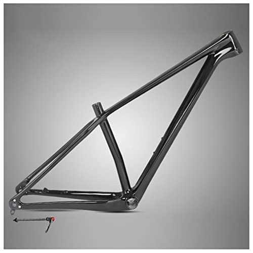 Mountainbike-Rahmen : HIMALO 27, 5er 29er MTB Rahmen Kohlefaser Hardtail Mountainbike Rahmen 15'' / 17'' / 19'' Scheibenbremse Rahmen Steckachse 12 * 142mm Routing Interne XC AM (Color : Glossy Black, Size : 29 * 19'')