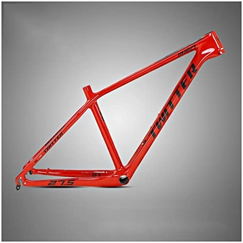 Mountainbike-Rahmen : HIMALO Kohlefaser-MTB-Rahmen 15'' 17'' 19'' Hardtail-Mountainbike-Rahmen 27, 5er 29er Scheibenbremsrahmen QR 135 Mm Interne Führung XC AM (Color : Red, Size : 29 * 19'')