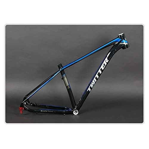 Mountainbike-Rahmen : HIMALO MTB-Rahmen 27, 5 / 29er Hardtail-Mountainbike-Rahmen 15'' / 17'' / 19'' XC-Aluminiumlegierungsrahmen Scheibenbremsenführung Interner Schnellspanner 135 Mm (Color : Black Blue, Size : 27.5 * 19'')