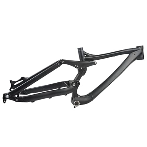 Mountainbike-Rahmen : HIMALO Vollgefederter Rahmen 26 / 27.5er Downhill Mountainbike Rahmen DH / XC / AM Aluminiumlegierung Scheibenbremse MTB Rahmen Steckachse 12 * 142mm (Size : L / Large)