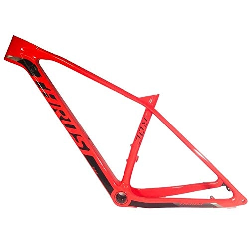 Mountainbike-Rahmen : HNXCBH Fahrradrahmen Carbon-Faser-Boost-Rahmen im Freien Mountain Bike Zubehör MTB Fahrrad-Rahmen 148 * 12 Maximale Reifen 2.35 (Color : Red, Size : 29er 19 inch BB30)