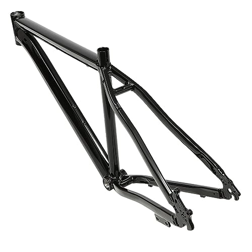 Mountainbike-Rahmen : Jolre 26-Zoll-Fahrradrahmen, Mountainbike-Rahmen, Aluminium-Legierungsrahmen, Fahrrad-Faltrahmen, Kipp-Hardtail-Rahmen, 66 cm. (Schwarz)