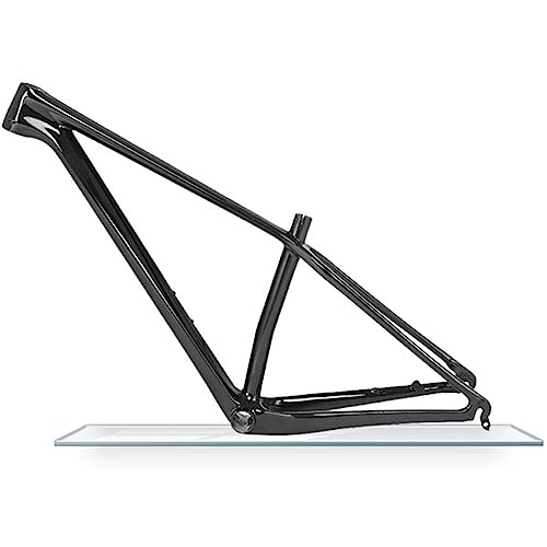 Mountainbike-Rahmen : Kohlefaser Mountainbike Rahmen 27, 5er / 29er Hardtail Mountainbike Rahmen 15'' / 17'' / 19'' MTB Rahmen Disc Brake Frame QR 135mm Routing Internal (Color : Glossy Black, Size : 27.5x15'')