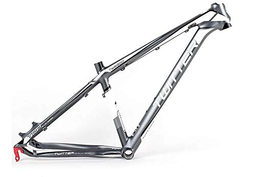 Mountainbike-Rahmen : LIDAUTO Mountainbike Rahmen 27, 5 Zoll Raddurchmesser Aluminiumlegierung Flachschweikegelrohr, Gray, 27.5 * 17.5