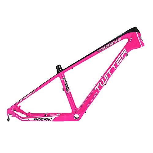 Mountainbike-Rahmen : LIDAUTO Mountainbike-Rahmen Kohlefaser für 24 Zoll Laufradsatz Fahrradzubehör 13, 5 Zoll Höhe, pink, 24 * 13.5inch