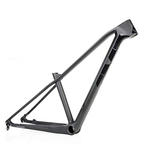 Mountainbike-Rahmen : LJHBC Fahrradrahmen Ultraleichter Carbonrahmen T1000 Kohlefaser Mountainbike-Rack-Set BB46 27.5in (Color : Black, Size : 27.5x17.5in)
