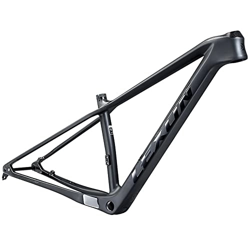Mountainbike-Rahmen : OKUOKA Carbon Fahrrad Fahrradrahmen T1000 Carbon Mountainbike Rahmen 29ER Wettbewerbsfähiger Rennrahmen (Color : Black, Size : 29x19)