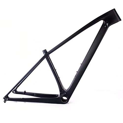 Mountainbike-Rahmen : OKUOKA Carbon Fahrrad Fahrradrahmen T800 Kohlefaser Mountainbike-Gepäckträger Zylinderwellendrehzahl Internes Routing Scheibenbremsrahmengruppe 29er (Color : Black, Size : 17in)