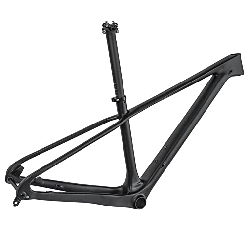 Mountainbike-Rahmen : OKUOKA Carbon Fahrrad Fahrradständer T1000 Carbon Mountainbike Rahmen Handgelenkset mit Sitzrohr Mountainbike-Zubehör BB92, 148X12CM, 27, 5 / 29ER (Color : 29ER, Size : 19")