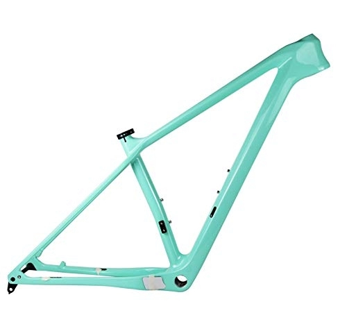 Mountainbike-Rahmen : PPLAS 2021 Neuer CO2-MTB-Rahmen 27.5er 29er Carbon Mountainbike-Rahmen 148x12mm oder 142 * 12mm MTB-Fahrradrahmen (Color : Mint Green Color, Size : 17in Glossy 142x12)