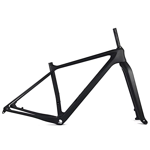 Mountainbike-Rahmen : PPLAS 29er Boost 148x12mm Kohlenberg-Bike-Rahmen T1000 Carbon MTB-Fahrrad-Frameset mit 110x15mm Gabel (Color : UD Black Matte, Size : 15inch)