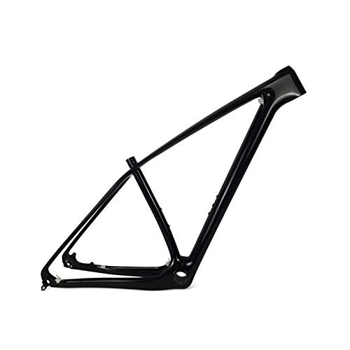 Mountainbike-Rahmen : PPLAS CO2-MTB-Rahmen 29er Carbon-Mountainbike-Rahmen Neuer T1000-Kohlenstoff-MTB-Fahrradrahmen PF30 15 / 17 / 19 / 21" (Color : Black Glossy, Size : 15inch)