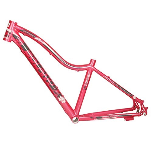 Mountainbike-Rahmen : QDY-26 Zoll Aluminiumlegierung Fahrrad Mountainbike Rahmen für Damen Fahrradteile Zubehör, Rosa