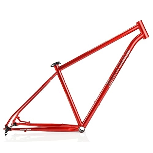 Mountainbike-Rahmen : QHIYRZE Hardtail Mountainbike Rahmen 27.5er MTB Rahmen Cr-Mo-Stahl Scheibenbremse 15'' / 17'' / 19'' Fahrradrahmen Steckachse 12x142mm (Color : Red, Size : 27.5 * 15'')