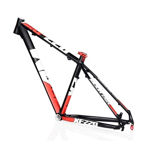 Mountainbike-Rahmen : Rennrad Rahmenset, AM / XF220 Mountainbike Frameset, 26 / 27, 5 Zoll leichten Aluminiumlegierung-Fahrrad-Rahmen, Geeignet for MTB, Cross Country, Down Hill (schwarz / rot) (Size : 26")