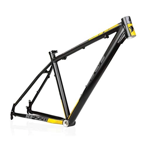 Mountainbike-Rahmen : Rennrad Rahmenset, AM / XF220 Mountainbike-Rahmen, 26 / 27, 5 Zoll leichten Aluminiumlegierung-Fahrrad-Rahmen, Geeignet for MTB, Cross Country, Down Hill (schwarz / gelb) (Size : 26")