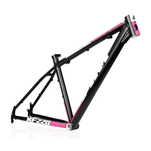 Mountainbike-Rahmen : Rennrad Rahmenset, AM / XF220 Mountainbike-Rahmen, 26 / 27, 5 Zoll leichten Aluminiumlegierung-Fahrrad-Rahmen, Geeignet for MTB, Cross Country, Down Hill (Schwarz / Pink) (Size : 26")