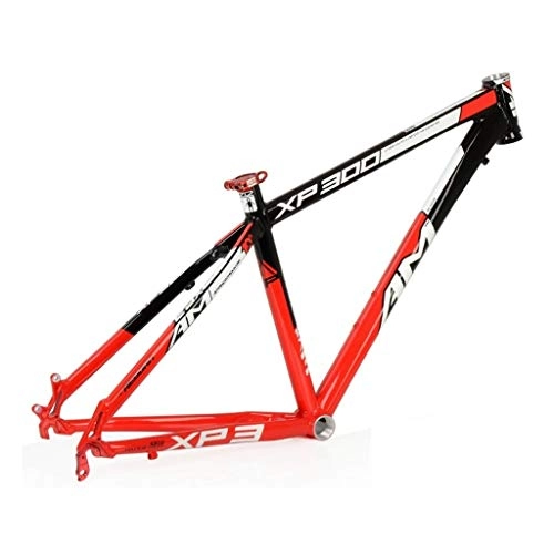 Mountainbike-Rahmen : Rennrad Rahmenset, AM / XP300 Mountainbike-Rahmen, 26 / 16 Zoll leichten Aluminiumlegierung-Fahrrad-Rahmen, Geeignet for MTB, Cross Country, Down Hill (schwarz / rot)