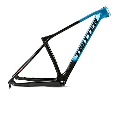 Mountainbike-Rahmen : TANGIST XC Cyclocross Fahrrad Rahmen Mountainbike Rahmen Hochmodul Carbonfaser MTB Rahmen Scheibenbremssitz Schnellspanner Interne Verkabelung (Color : Blue, Size : 19x27.5inch)