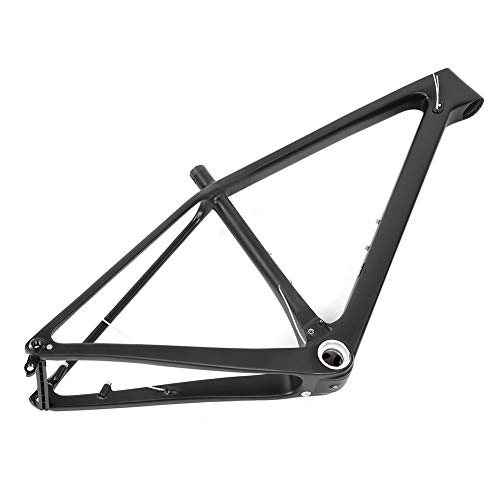 Mountainbike-Rahmen : VGEBY Bicycle Frame, 27.2mm Seatpost Carbon Fiber Bike Front Fork Frame Disc Brake with Head Parts Tube Shaft for Mountain Bicycle