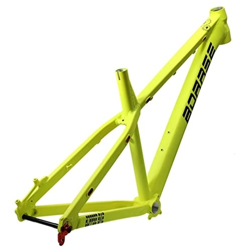 Mountainbike-Rahmen : WAMBAS 26er 27.5er MTB Rahmen 17'' Hardtail Mountainbike Rahmen DH / XC / AM Aluminiumlegierung Starrer Rahmen Scheibenbremse QR 135mm (Color : Yellow, Size : 26x17'')