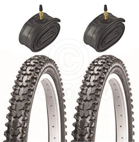 Mountainbike-Reifen : 2 Fahrrad Reifen Bike Reifen – Mountain Bike – 26 x 1, 95 – mit Presta-Röhren