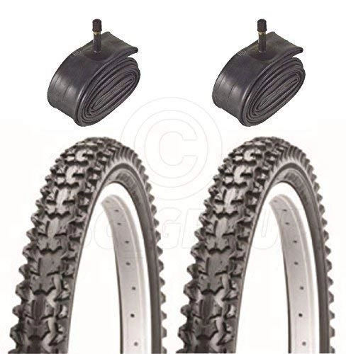 Mountainbike-Reifen : 2 Fahrradreifen Reifen Fahrrad - BMX / Mountainbike 20 X 2.125 & Schrader Schlauch