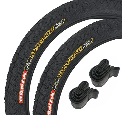 Mountainbike-Reifen : 2 Kenda Fahrradreifen Reifen Krackpot 20x2.25 + 2x Schlauch Dunlopventil