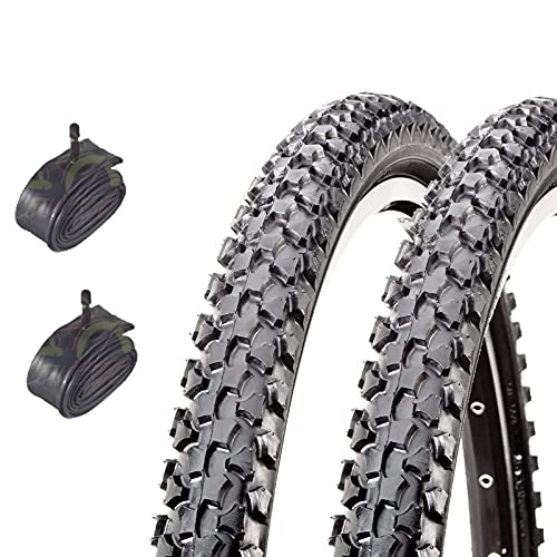 Mountainbike-Reifen : 2 Reifen CST 20 x 1.90 (50-406) + Kammern mit amerikanischem Ventil (Schrader) X Mountainbike MTB Kinderfahrrad