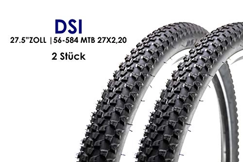 Mountainbike-Reifen : 2 Stck 27, 5 Zoll Fahrrad Reifen 56-584 MTB 27.5x2.20 Mantel Decke Tire schwarz