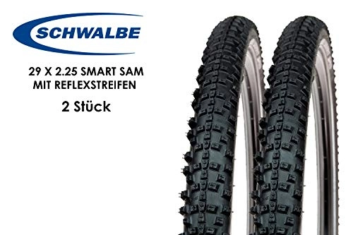 Mountainbike-Reifen : 2 Stck 29 Zoll Schwalbe SMART SAM Fahrrad Reifen 57-622 Reflex 29 x 2.25 MTB Tire Mantel Decke