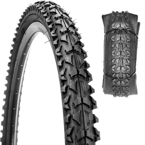 Mountainbike-Reifen : 2 Stück 24 Zoll / 26 Zoll x 2, 1 Zoll Fahrradreifen, zusammenklappbar, MTB, Mountainbike, Ersatz-Fahrradreifen (66 cm / 1 Reifen ohne Schlauch)