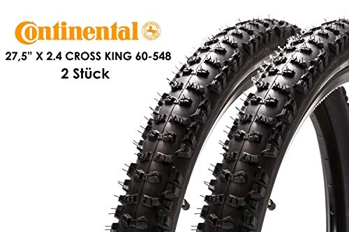 Mountainbike-Reifen : 2 Stück 27, 5 Zoll Continental Trail King Fahrrad Reifen 27, 5x2.40 Mantel 60-584 Decke Tire schwarz