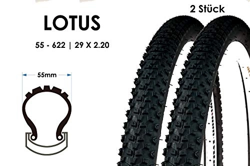 Mountainbike-Reifen : 2 Stück 29 Zoll Lotus 56-622 Fahrrad MTB Reifen 29x2.20 Mantel Tire