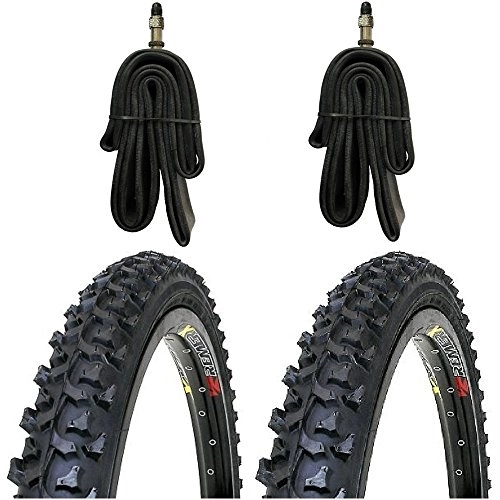 Mountainbike-Reifen : 2 x Kenda MTB Reifen Fahrradreifen 24 Zoll 50-507 24 x 1.95 inklusive 2 x Schlauch mit Dunlopventil