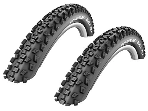 Mountainbike-Reifen : 2 x Schwalbe Black Jack Draht Reifen 26 x 2, 0 | 50-559 schwarz