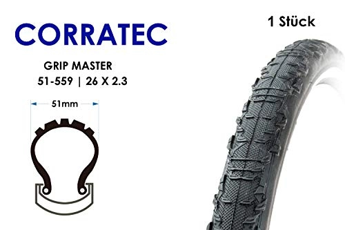 Mountainbike-Reifen : 26 Zoll FALT Fahrrad Reifen CORRATEC Grip Master 26x2.3 MTB Tire 51-559 Mantel