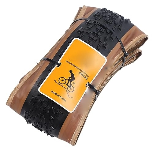 Mountainbike-Reifen : Alomejor Zusammenklappbarer Mountainbike-Reifen 29 X 2, 20 mit Starkem Grip für Gelände und Outdoor. Gummimaterial für Komfortables Fahren. Pannensicher (Schwarz Gelb)